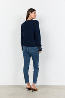 Nessie 72 Pearl Embellished Jumper - Navy Blazer Melange