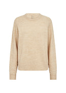 Nessie 72 Pearl Embellished Jumper - Sand Melange