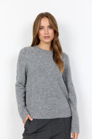 Nessie 73 Pearl Embellished Jumper - Grey Melange