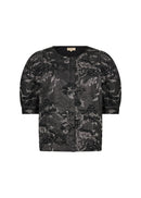 April1 Floral Pattern Jacket - Black Combi