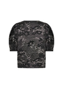 April1 Floral Pattern Jacket - Black Combi