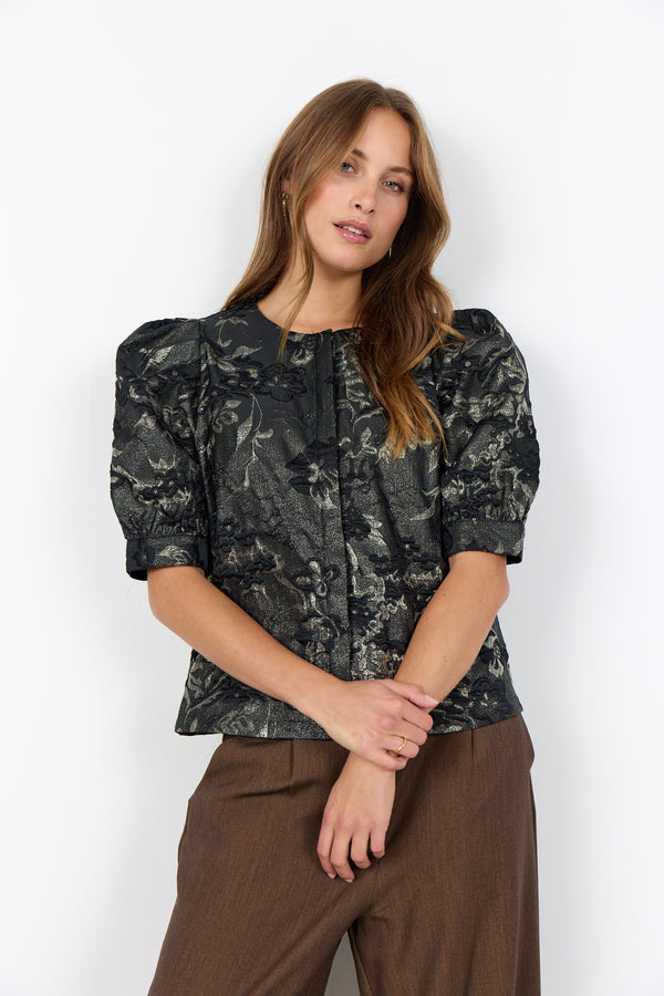 April1 Floral Pattern Jacket - Black Combi