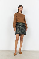 April 1 Floral Pattern Skirt - Black Combi