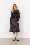 Asima 1 Mesh Overlay T-Shirt - Black