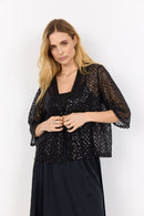 Asima 2 V Neck Sequins Cardigan - Black