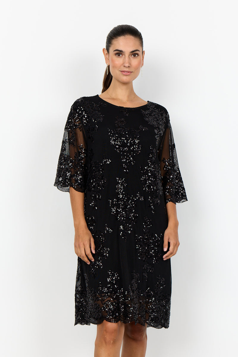 Aube 3 Sequin Detail Dress - Black
