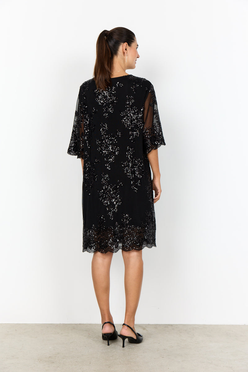 Aube 3 Sequin Detail Dress - Black
