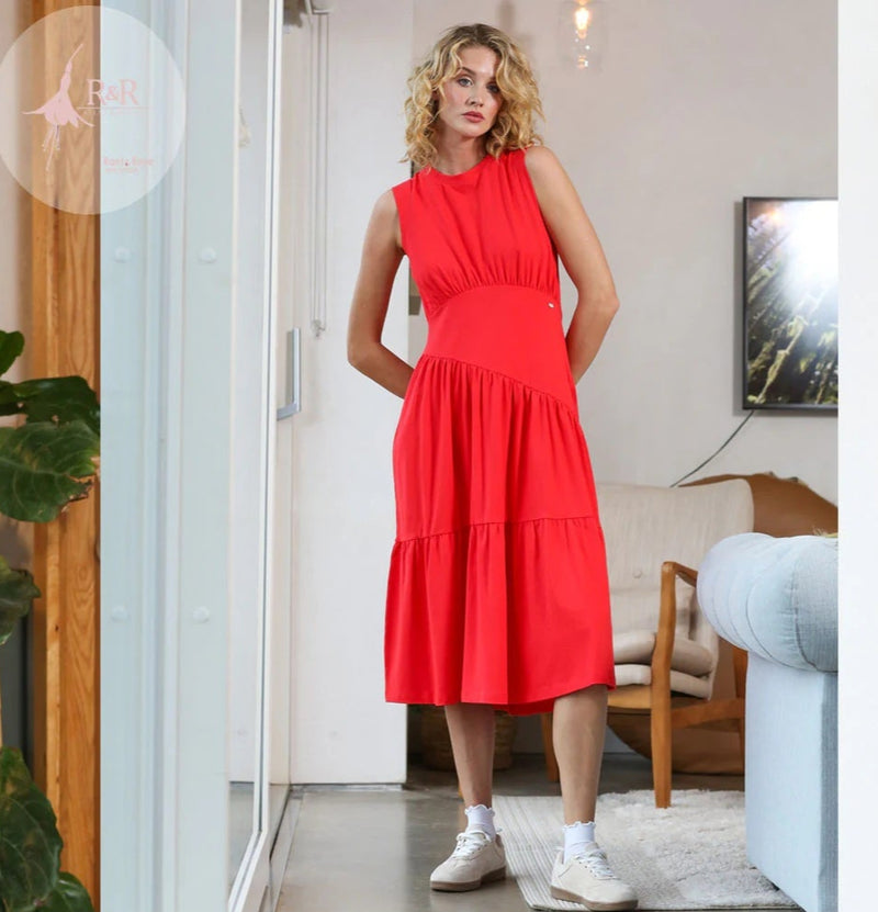 Sarah Dress - Tomato