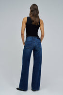 Low Rise Wide Jean - Blue