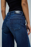 Low Rise Wide Jean - Blue