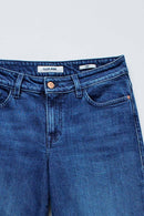 Low Rise Wide Jean - Blue