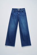 Low Rise Wide Jean - Blue