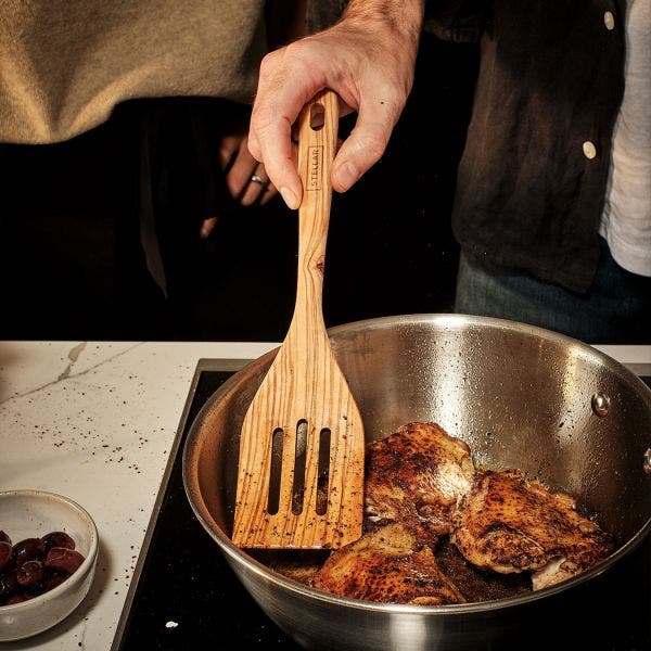 Olive Wood - Slotted Turner