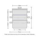 16cm 3 Tier Steamer Set