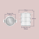 18cm 3 Tier Steamer Set