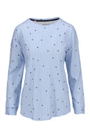 Stripe &amp; Hearts Pyjama - Air Blue