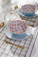 Blue Mosaic Stoneware Ramen Bowl - 21cm