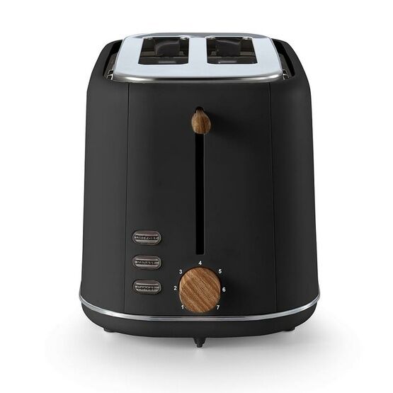 Scandi 800W 2 Slice Toaster - Black