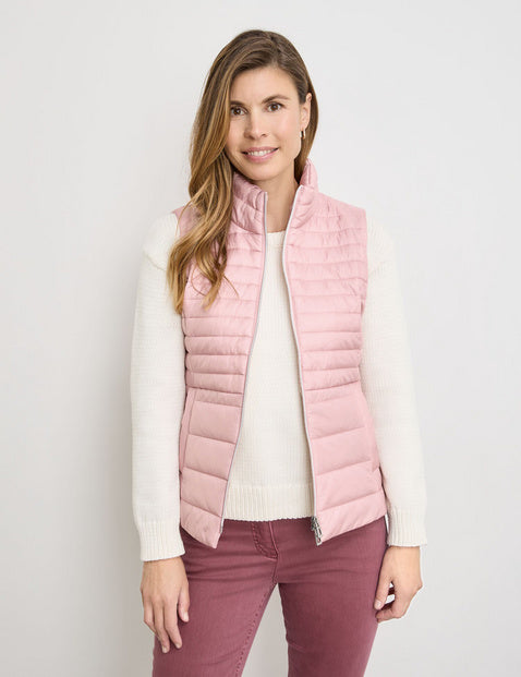 Blue Dimension Padded Gilet - Rose
