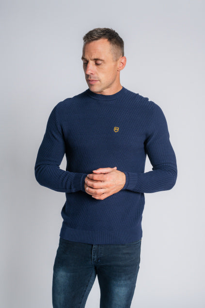Tarbes Round Neck Jumper - Cobalt Blue