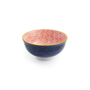 Red and Blue Arc Stoneware Nibble Bowl - 12cm