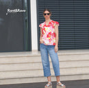 Teddie Crop Jean - Ice Blue