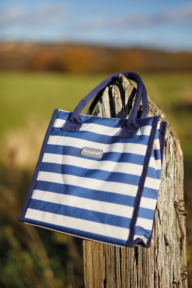 Lulworth 4 Litre Blue Stripe Lunch / Snack Cool Bag