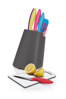 6 Piece Knife Block Set with Wooden Block and Chopping Board