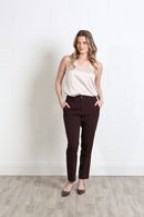 Valerie Slim Trouser - Aubergine