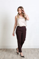 Valerie Slim Trouser - Aubergine