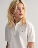 Shield Pique Polo - White