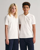 Shield Pique Polo - White