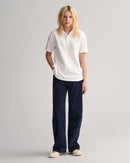 Shield Pique Polo - White