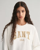 Logo Round Neck Sweater - Eggshell