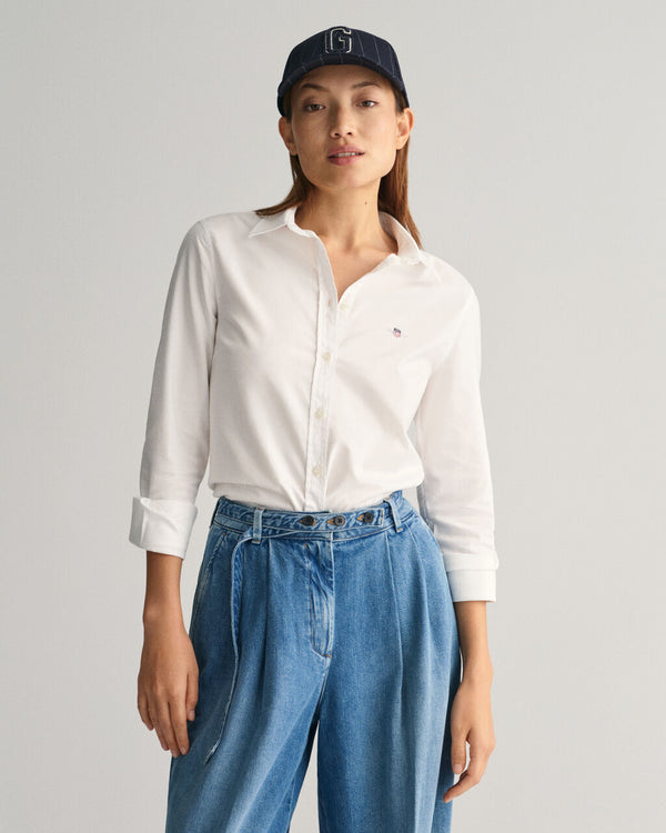Slim Stretch Oxford Shirt - White