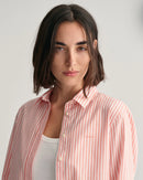 Poplin Striped Shirt - Peachy Pink