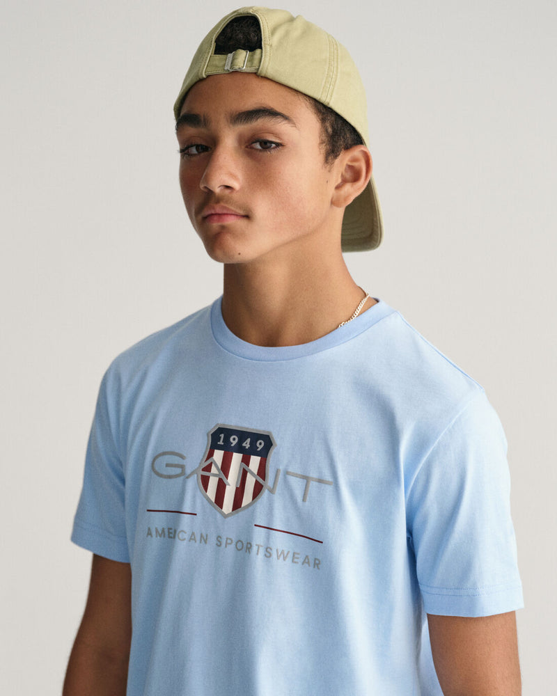 Archive Shield SS T-Shirt - Shade Blue