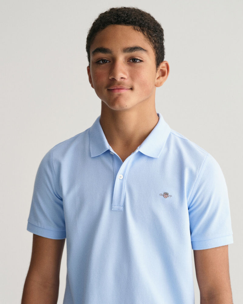 Shield Pique Polo - Shade Blue