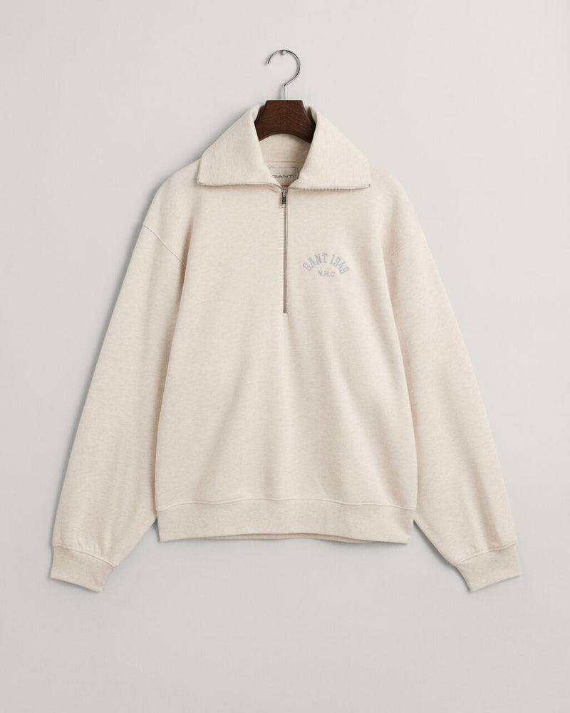 Arch Half Zip Sweater - Oat Melange