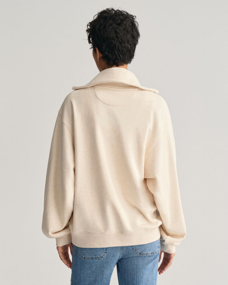 Arch Half Zip Sweater - Oat Melange