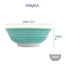 Indigo Chevron Stoneware Ramen Bowl - 21cm