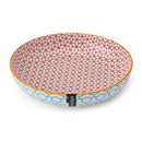 Blue Geometric Stoneware Bowl