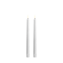 2 Pack Led Taper Candle 25cm - Nordic White