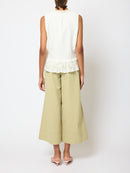 Vani Peplum Top - Linen White