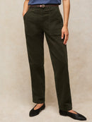 Twister Cord Trouser - Khaki Green