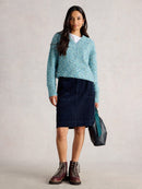 Tia Cord Skirt - Dark Navy