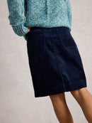 Tia Cord Skirt - Dark Navy