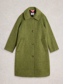 Kelsey Wool Blend Coat - Mid Green
