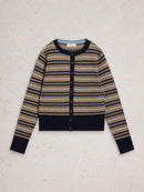 Lois Fairisle Cardigan - Navy Multi