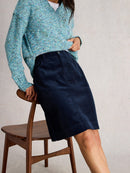 Tia Cord Skirt - Dark Navy